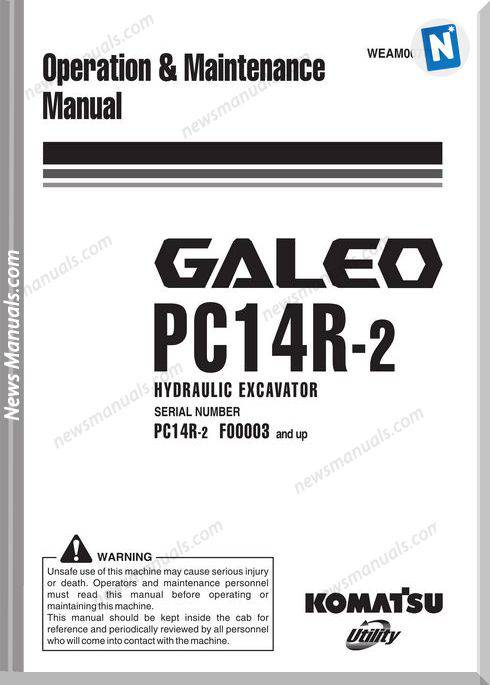 Komatsu Excavator Pc14R 2 Om Maintenance Manual