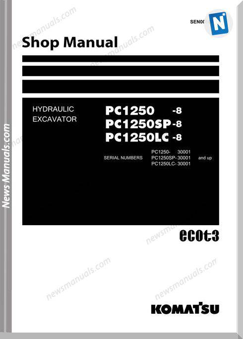 Komatsu Hydraulic Excavator Pc1250-8 Shop Manual