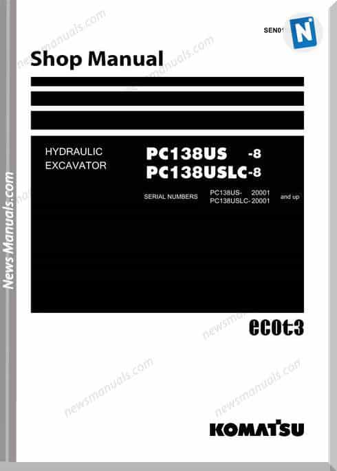 Komatsu Hydraulic Excavator Pc138 Us 8 Shop Manual