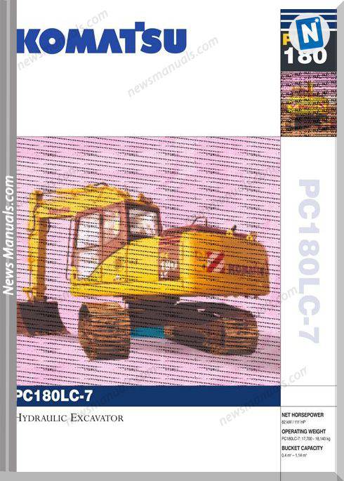 Komatsu Hydraulic Excavator Pc180 Lc7 Sales Brochure