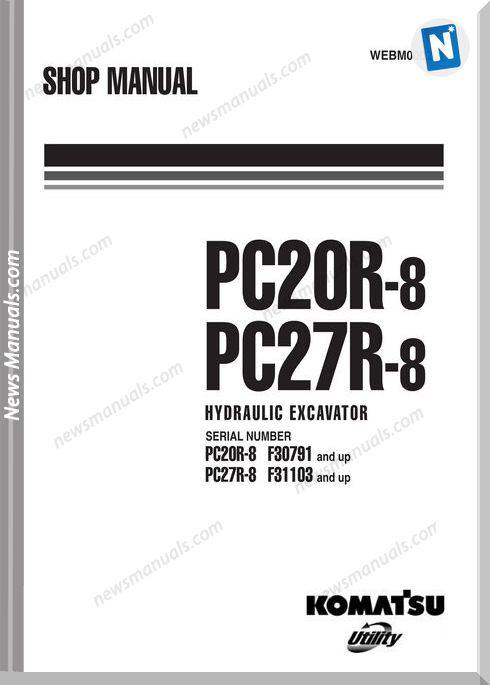 Komatsu Hydraulic Excavator Pc20R 27R 8 Shop Manual