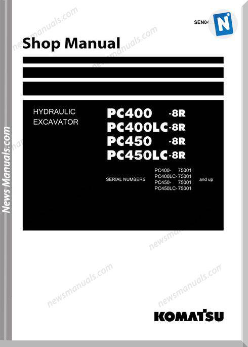 Komatsu Hydraulic Excavator Pc400 8R Shop Manual
