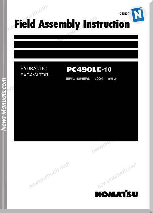 Komatsu Hydraulic Excavator Pc490Lc 10 F Shop Manual
