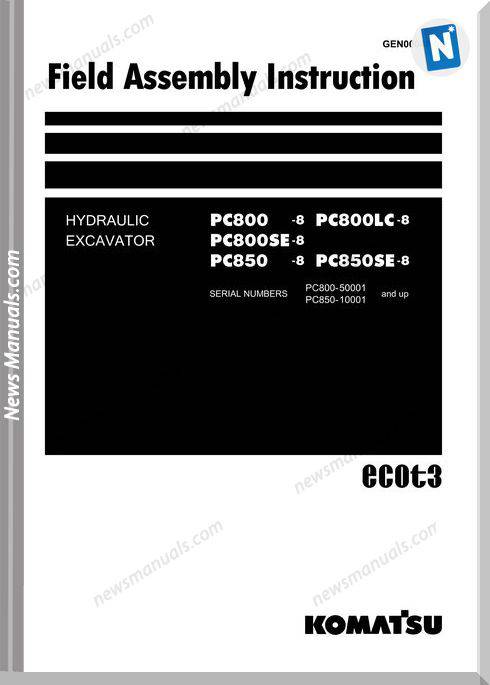 Komatsu Hydraulic Excavator Pc850Se 8 Shop Manual 1