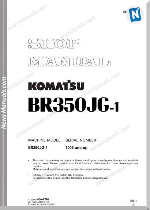 Komatsu Mobile Crushers Br350Jg-1 Shop Manual