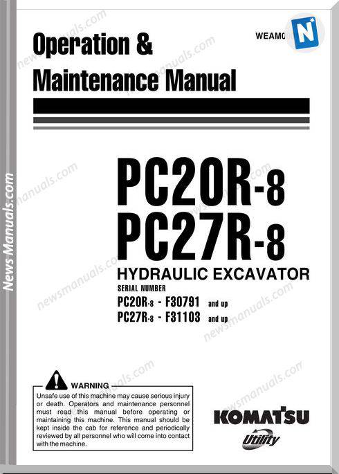 Komatsu Pc20R 8 Pc27R 8 Om Maintenance Manual
