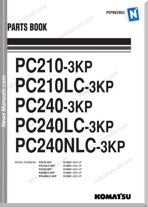 Komatsu Pc210 Pc240 3Kp Parts Book