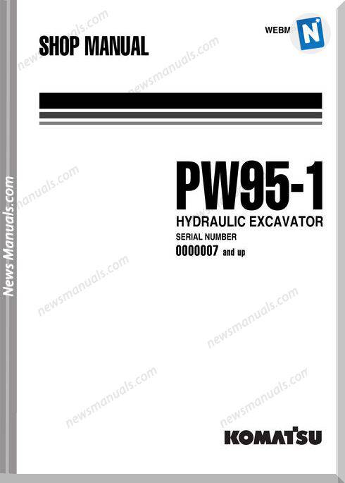 Komatsu Wheeled Excavators Pw95-1 Shop Manual