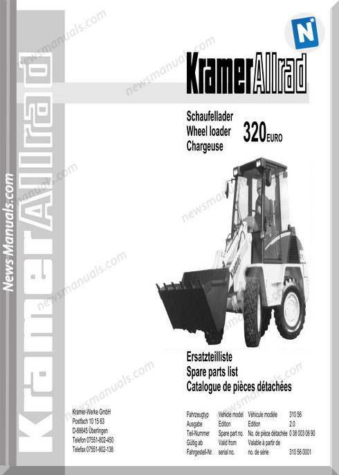 Kramer 320 Euro Serie 1 Spare Parts