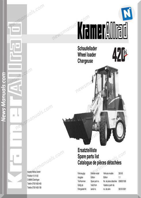 Kramer 420 Serie 2 Spare Parts