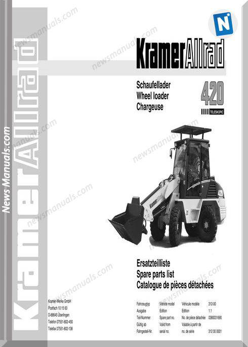 Kramer 420Teleskopic Serie 2 Spare Parts