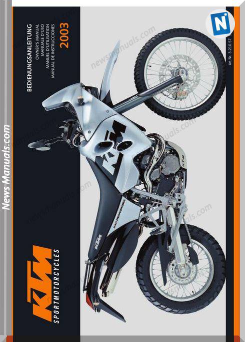 Ktm 640Lc4 Adventure 2003 Owners Manual