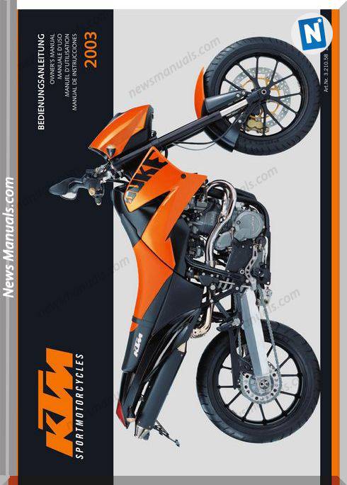 Ktm 640Lc4 Dukeii 2003 Owners Manual