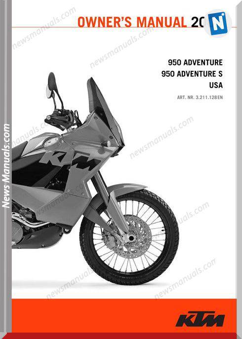 Ktm 950 Adventure Owners Manual 2006