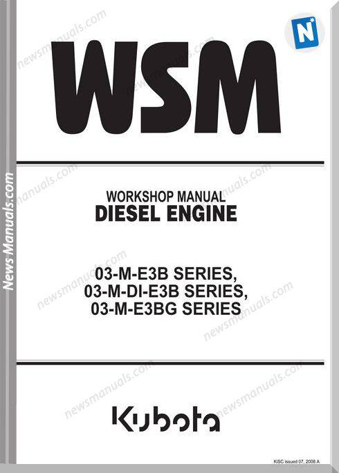 Kubota Diesel Engine 03-M Series 2008 Workshop Manual