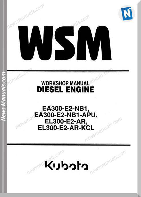 Kubota Diesel Engine Eael 300-E2 Series Workshop Manual