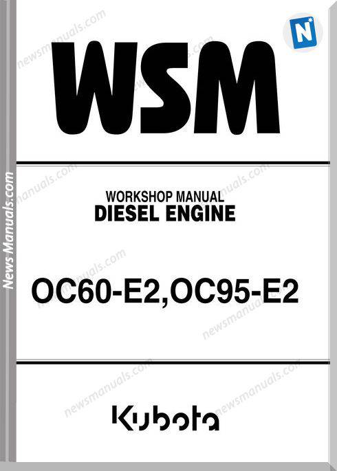 Kubota Diesel Engine Oc60-E2,Oc95-E2 Workshop Manual