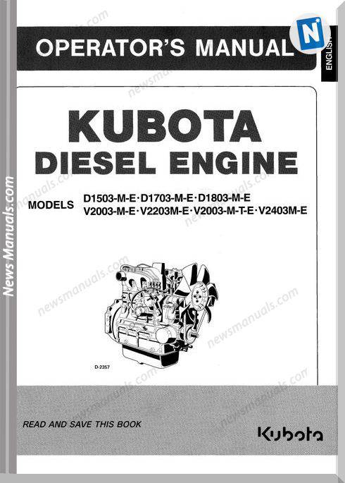 Kubota Diesel Engine OperationS Manual