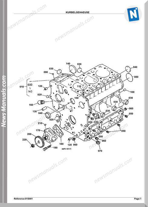 Kubota Engine K800 Parts Manuals