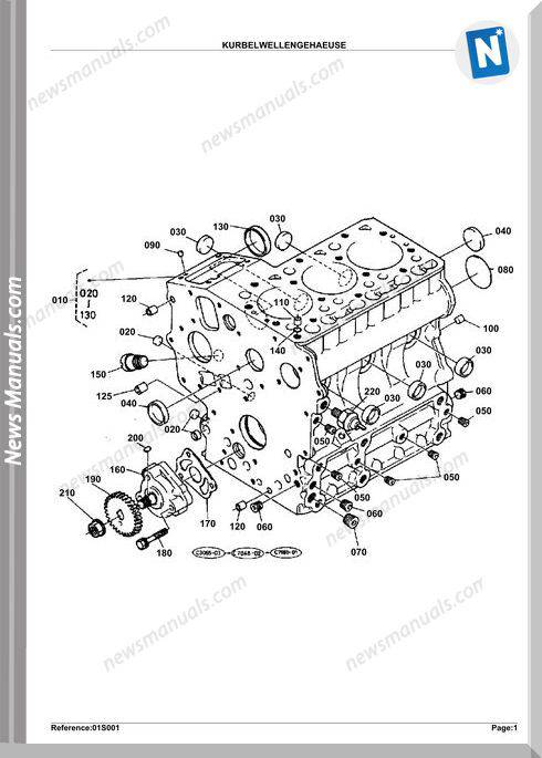 Kubota Engine Kh36H Parts Manuals