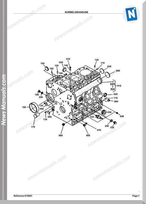 Kubota Engine Kx61-2 Alpha Parts Manuals