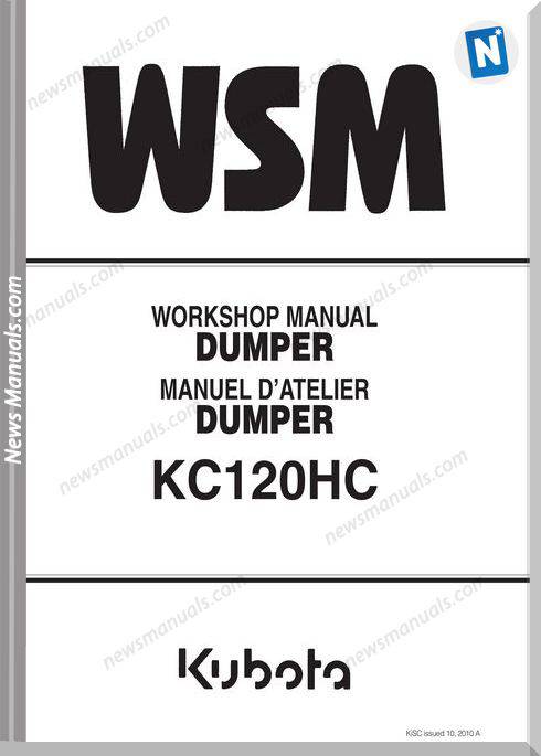 Kubota Excavator Serie Kc120 Workshop Manual