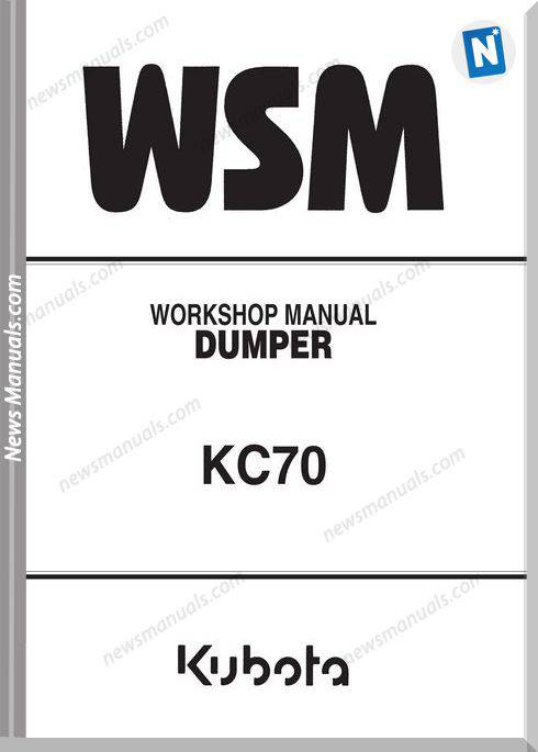 Kubota Excavator Serie Kc70 Workshop Manual