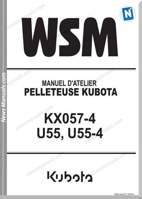 Kubota Excavator Serie Kx057 Fr Workshop Manual