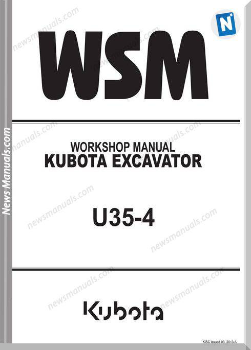 Kubota Excavator Serie U35-4 Workshop Manual