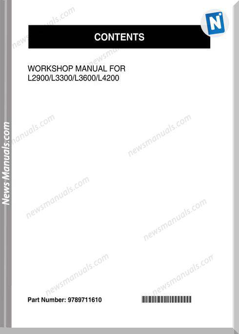 Kubota L4200 Series Workshop Manual