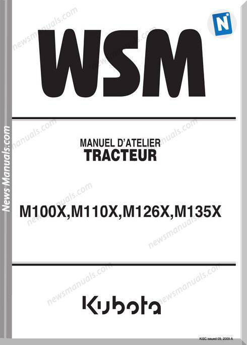 Kubota M100X,M110X,M126X,M135X Francais Workshop Manual