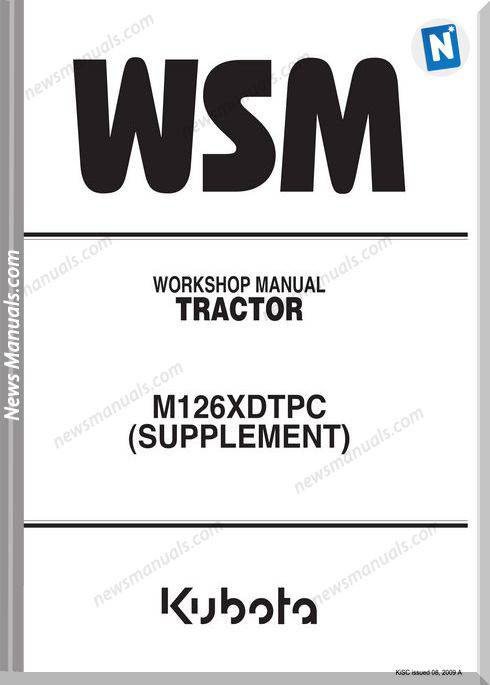 Kubota M126Xdtpc Supplement Anglais Workshop Manual