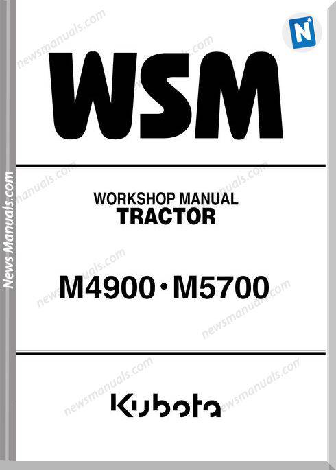 Kubota M4900 M5700 Series Workshop Manual
