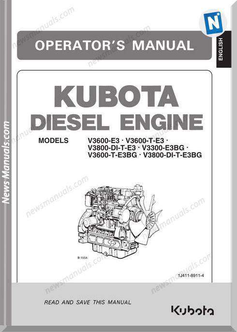 Kubota Owners Manual 1J411 89114Eng