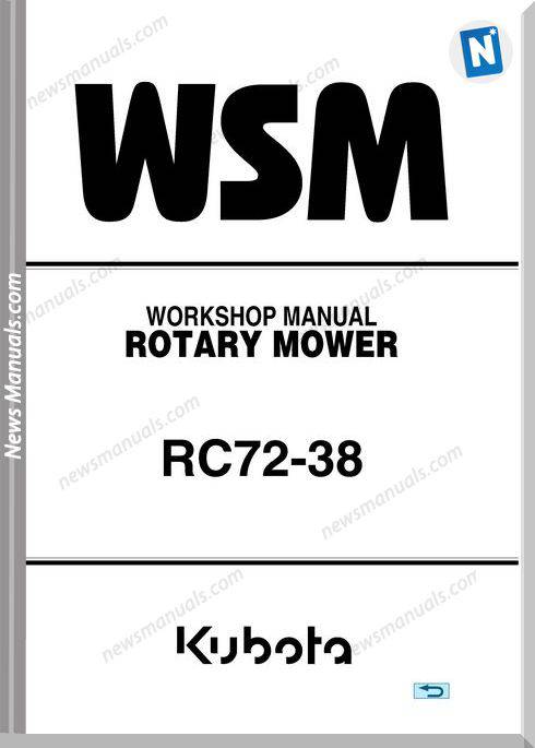 Kubota Rc72-38 E Series Workshop Manual