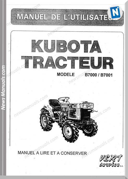 Kubota Tractor B7000 User Manual