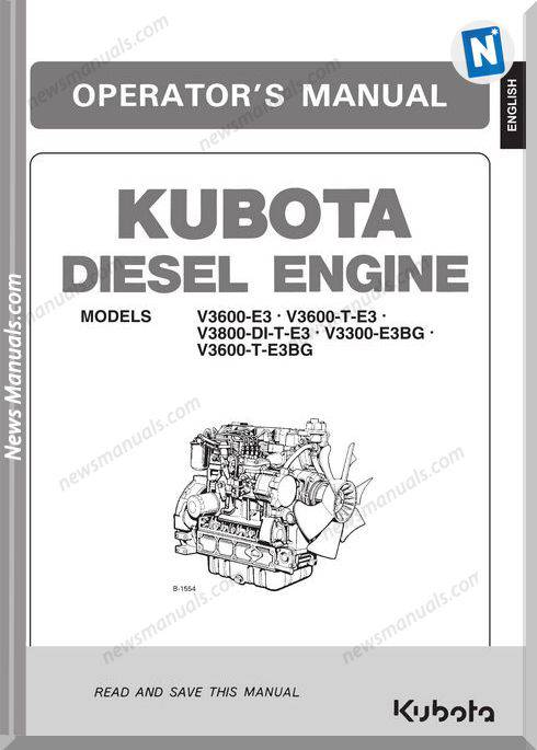 Kubota V3800 Engine Parts Manual