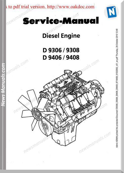 Liebherr 9408 Engine Service Manual