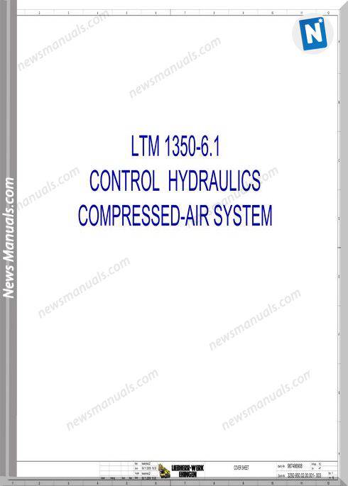 Liebherr Ltm 1350-6.1 Control Hydraulics Air System