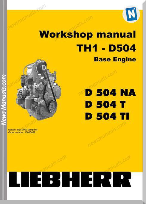 Liebherr Th1-D504 Base Engine Workshop Manual