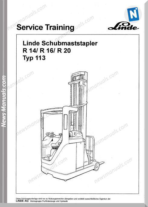 Linde Schubmaststapler R14,R16,R20 Typ 113 Training
