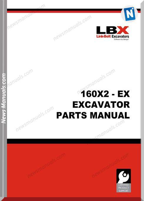 Linkbelt Excavators 160 X2 Part Manual