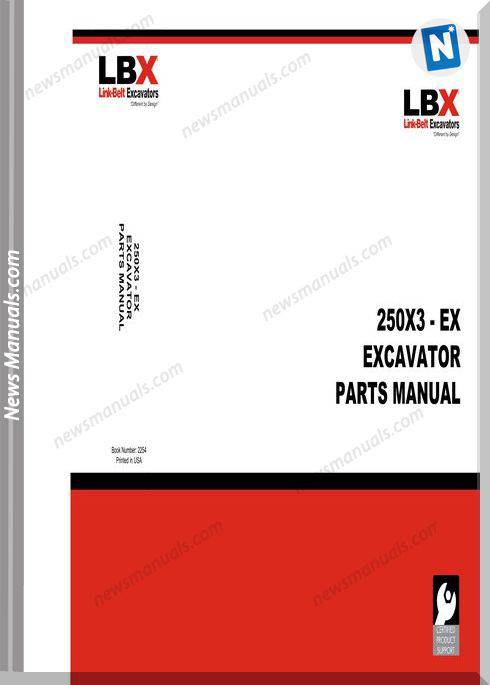 Linkbelt Excavators 250 X3 Part Manual