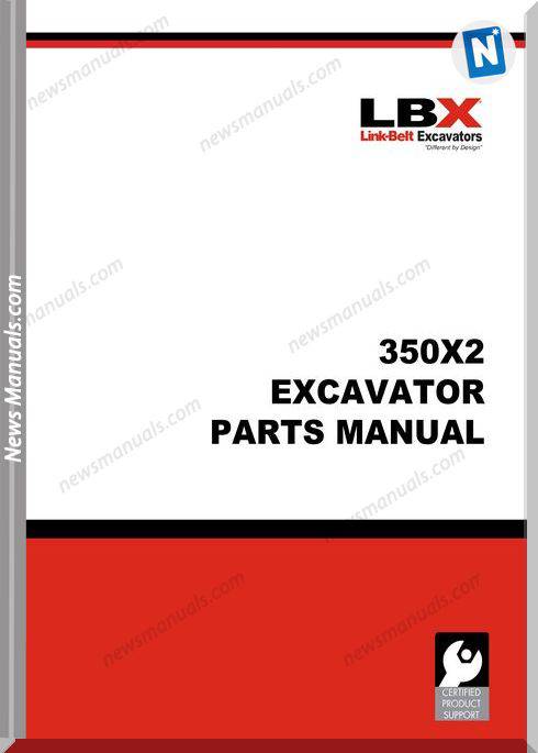 Linkbelt Excavators 350 X2 Part Manual