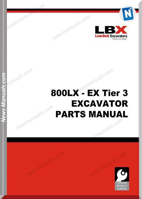 Linkbelt Excavators 800 Lx Lx Tier 3 Part Manual