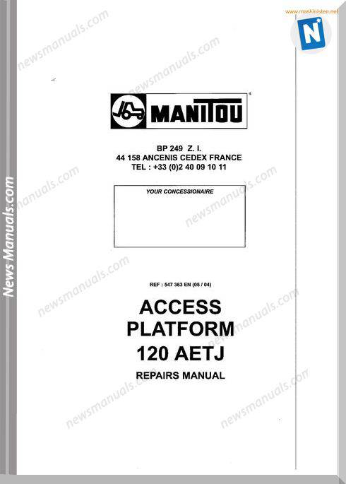Manitou Access Platform 120 Aetj Service Sec Wat