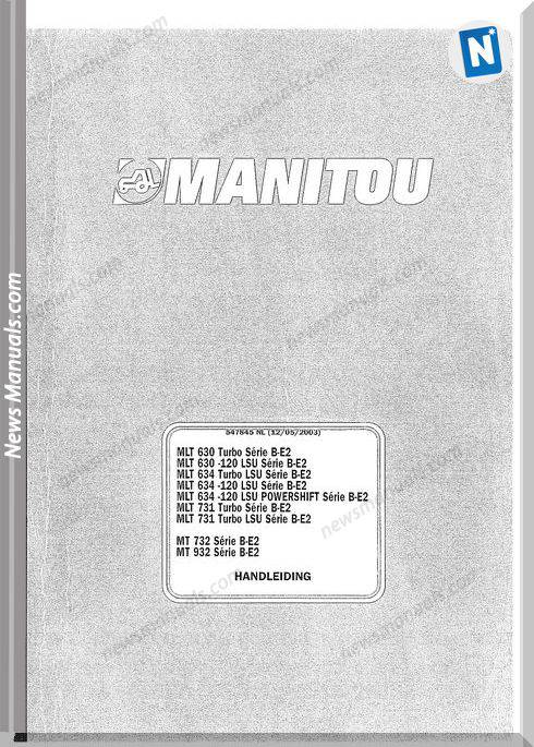 Manitou Forklift Msi40-50 547845Nl Parts Manual