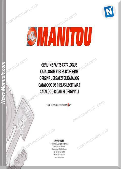 Manitou Mlt 735 120 Lsu Powershift S2 E2 Parts Manual