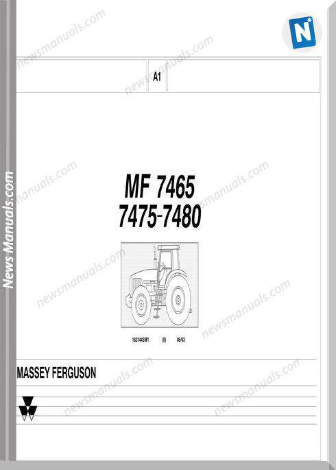 Massey Ferguson Mf 7465 7475 7480 Part Catalogue
