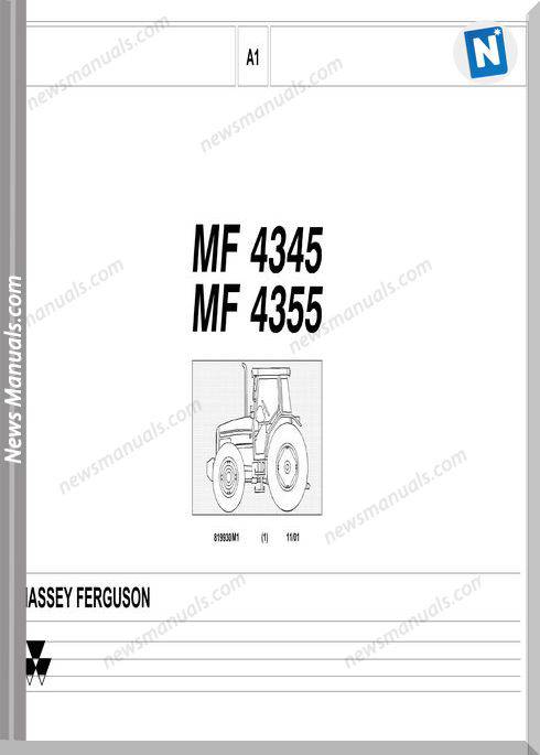 Massey Ferguson Mf4345,4355 Parts Catalogue